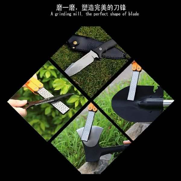 Double Sided Folded Pocket Sharpener Diamond Knife Sharpening Outdoor
